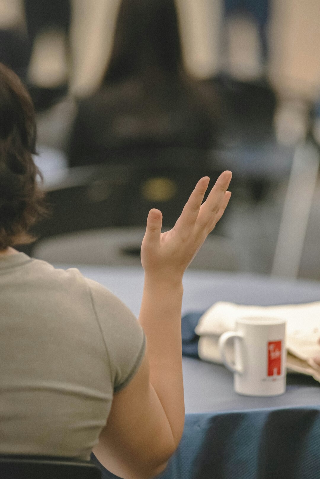 Professional presenting to a small group in a meeting room